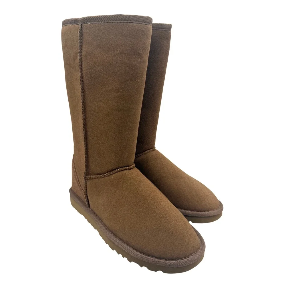 UGG Australia Classic Tall Boots Womens 9 Chestnut Sheepskin Suede 5815 NWOT